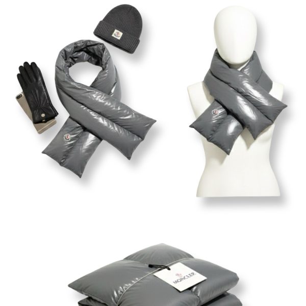 Moncler | צעיף פוך יוקרתי אפור מונקלר