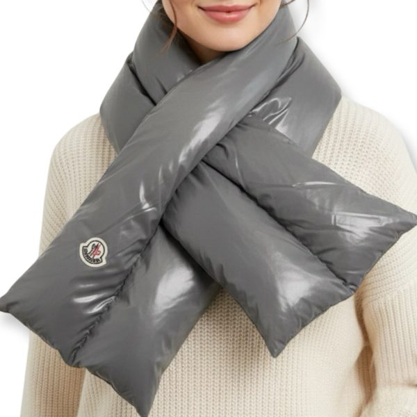 Moncler | צעיף פוך יוקרתי אפור מונקלר