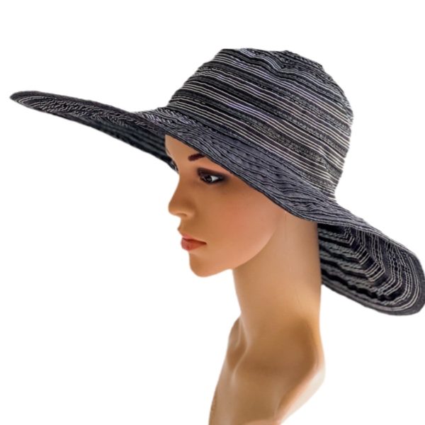 August Hat | כובע שחור/כסוף רחב שוליים אוגוסט הט
