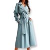 Max Mara | מעיל טרנץ' יוקרתי תכלת מקס מארה
