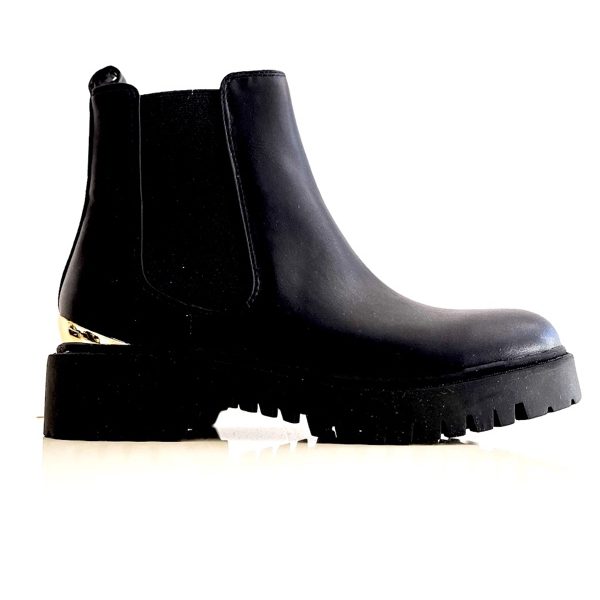 Guess | מגפי פלטפורמה שחור לוגו גס