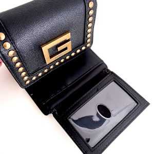 Guess | ארנק קטן שחור ניטים גס