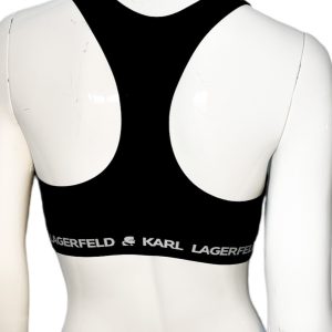 Karl Lagerfeld | חזיית טופ לוגו שחורה קרל לגרפלד