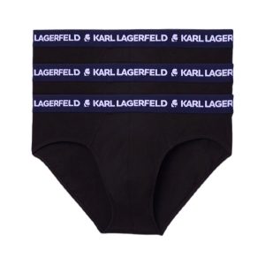Karl Lagerfeld | מארז 3 תחתוני צבע כחול קרל לגרפלד