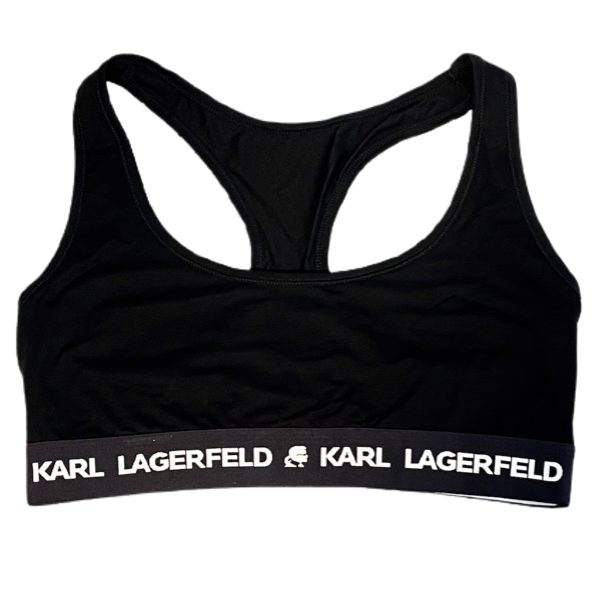 Karl Lagerfeld | חזיית טופ לוגו שחורה קרל לגרפלד
