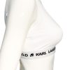 Karl Lagerfeld | חזיית טופ לוגו לבנה קרל לגרפלד