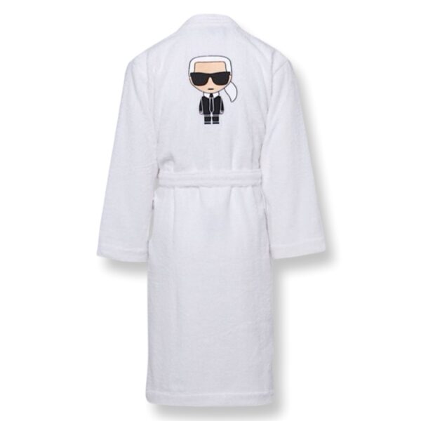 Karl Lagerfeld | חלוק מגבת יוניסקס יוקרתי לבן קרל לגרפלד