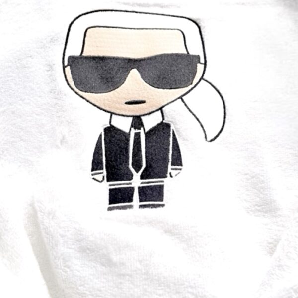 Karl Lagerfeld | חלוק מגבת יוקרתי לבן קרל לגרפלד