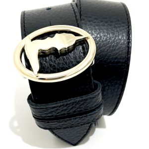 Trussardi | חגורה רחבה שחורה טרוסארדי