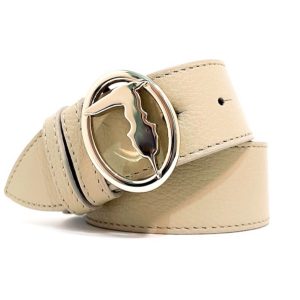 Trussardi | חגורה רחבה בז׳ טרוסארדי