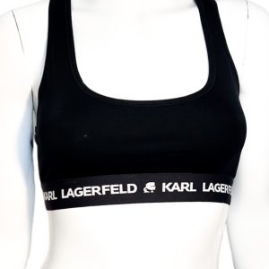 Karl Lagerfeld | חזיית טופ לוגו שחורה קרל לגרפלד