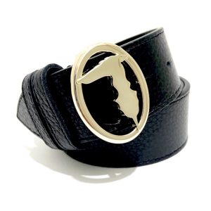 Trussardi | חגורה רחבה שחורה טרוסארדי