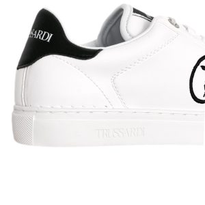 Trussardi | סניקרס אופנתי לבן/שחור טרוסארדי