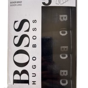 Hugo Boss | מארז 5 תחתוני בוקסר לוגו שחור הוגו בוס