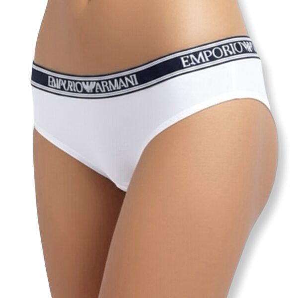 Emporio Armani | תחתון ברזילאי כותנה נמתחת לבן אימפוריו ארמני