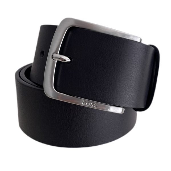 Hugo Boss | חגורת ג'ינס עור שחורה הוגו בוס