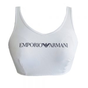 Emporio Armani | חזיית טופ לוגו לבנה אימפוריו ארמני