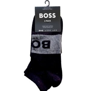 Hugo Boss | מארז 2 גרבי ספורט לוגו קרסול הוגו בוס