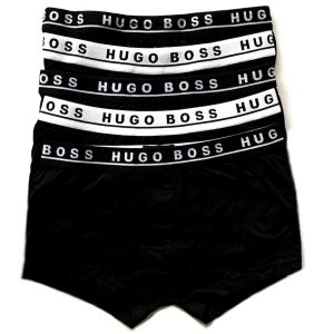 Hugo Boss | מארז 5 תחתוני בוקסר לוגו שחור/לבן הוגו בוס