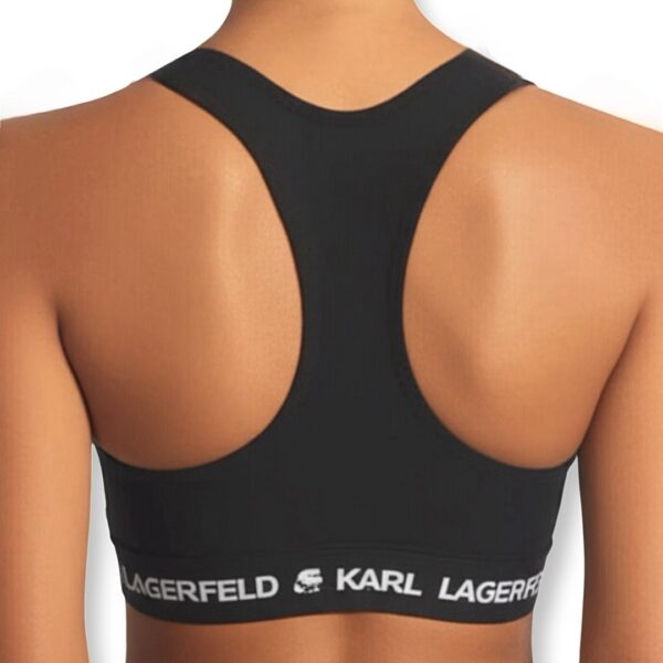 Karl Lagerfeld | חזיית טופ לוגו שחורה קרל לגרפלד
