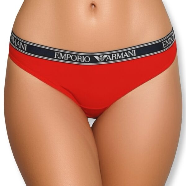 Emporio Armani | תחתון ברזילאי כותנה נמתחת אדום אימפוריו ארמני