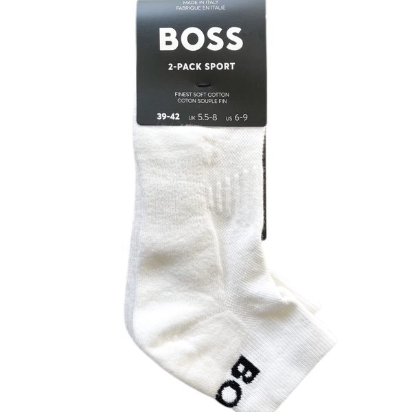 Hugo Boss | מארז 2 גרבי ספורט קרסול לוגו הוגו בוס