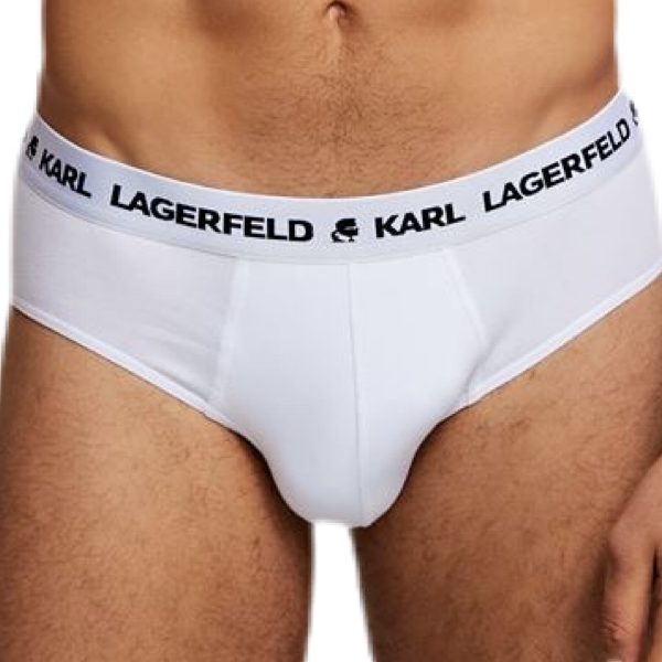 Karl Lagerfeld | מארז 3 תחתוני צבע לבן קרל לגרפלד