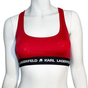 Karl Lagerfeld | חזיית טופ לוגו אדומה קרל לגרפלד