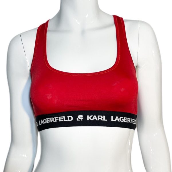 Karl Lagerfeld | חזיית טופ לוגו אדומה קרל לגרפלד