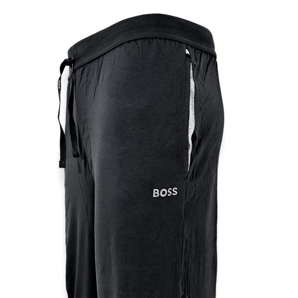 Hugo Boss | מכנס טרנינג לוגו מכותנה שחור הוגו בוס
