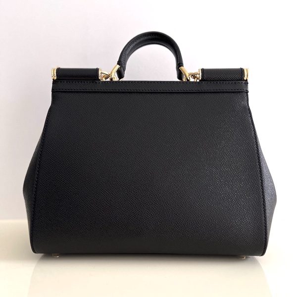 Dolce & Gabbana | תיק סיציליה מדיום מעור שחור דולצ'ה וגבאנה