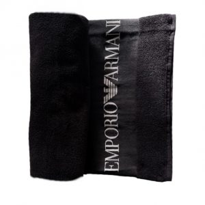 Emporio Armani | מגבת לוגו שחורה אימפוריו ארמני