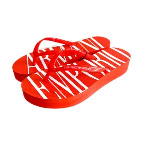 Emporio Armani | כפכפי אצבע אותיות כתום אימפוריו ארמני