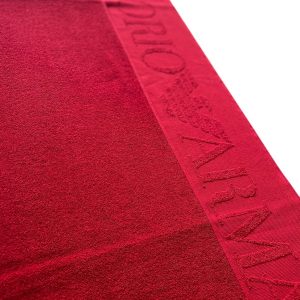 Emporio Armani | מגבת לוגו אדומה אימפוריו ארמני