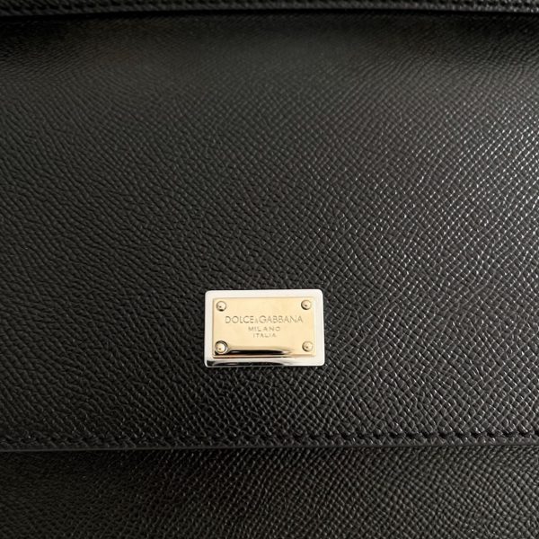Dolce & Gabbana | תיק סיציליה מדיום מעור שחור דולצ'ה וגבאנה