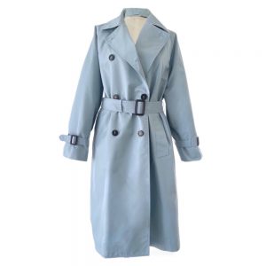 Max Mara Weekend| מעיל טרנץ' יוקרתי תכלת מקס מארה ויקאנד