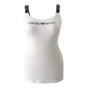 Emporio Armani | גופייה בהדפס לוגו איקוני לבן/שחור אימפוריו ארמני