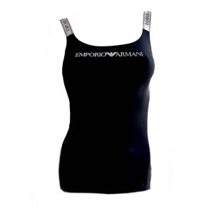 Emporio Armani | גופייה בהדפס לוגו איקוני שחור/לבן אימפוריו ארמני