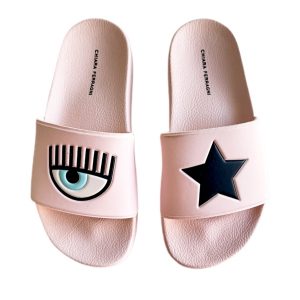 Chiara Ferragni | כפכף ורוד טביעת עיניים מפלרטטות קיארה פראני