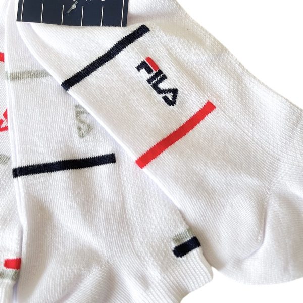Fila | מארז 3 זוגות גרביים קצרות לוגו פילה