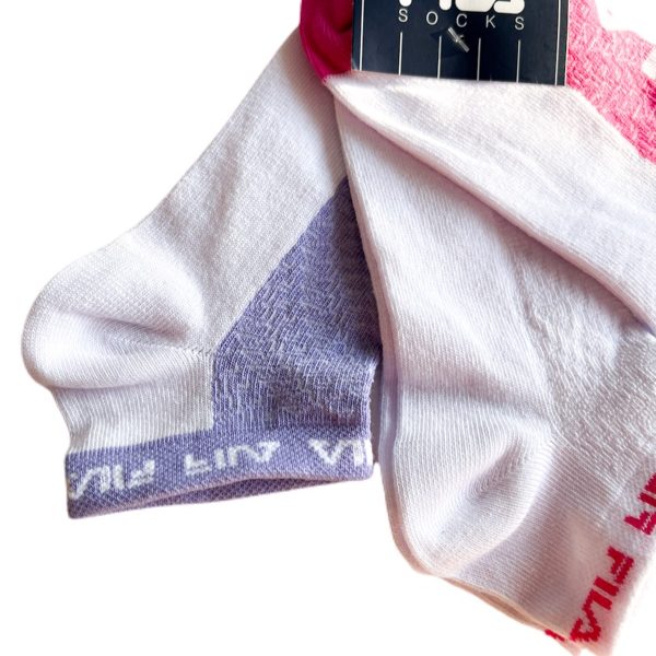 Fila | מארז 3 זוגות גרביים קצרות צבעוניות פילה