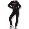 Emporio Armani | חליפת טרנינג בהדפס לוגו שחור אימפוריו ארמני