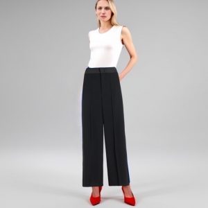 Marella | מכנסי קרפ אלגנטיים שחורים מארלה