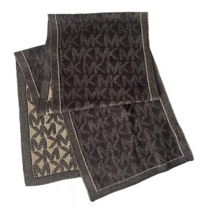 Michael Kors | צעיף לוגו זהב/שחור מייקל קורס