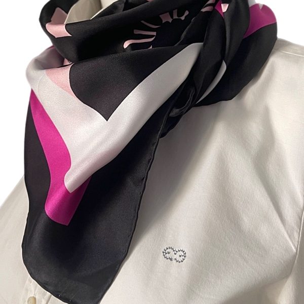 Furla | צעיף משי לוגו פרחוני פורלה