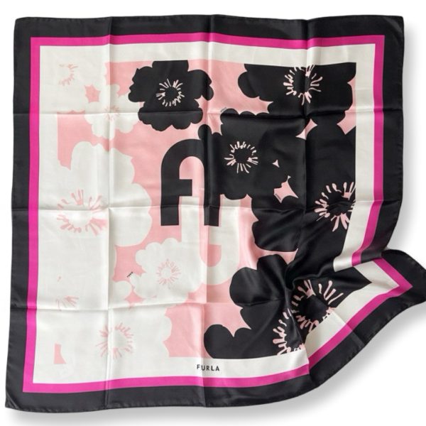 Furla | צעיף משי לוגו פרחוני פורלה