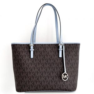 Michael Kors | תיק מנהלים לוגו חום/תכלת מייקל קורס
