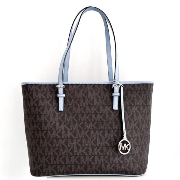 Michael Kors | תיק מנהלים לוגו חום/תכלת מייקל קורס