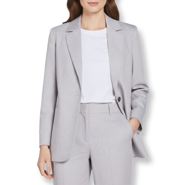 Biancoghiaccio | בלייזר מחויט אפור ביאנקוג’אצ’יו