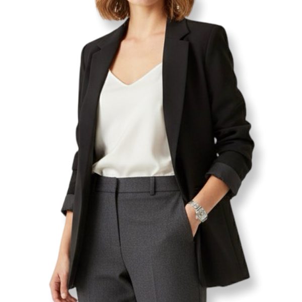 Biancoghiaccio | בלייזר שחור אופנתי ביאנקוג’אצ’יו